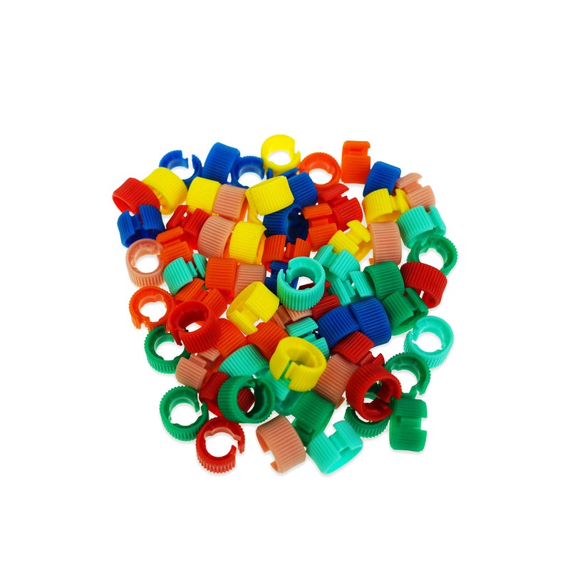 LINKUP - Cat7 30AWG Cable Identifier Coloured Rings - Assorted 7 Colours 10 pcs Each (70 Pack) - Image 1